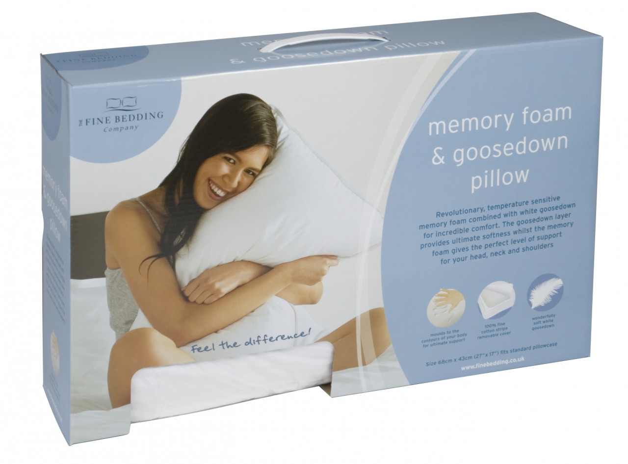 memory foam and down pillow